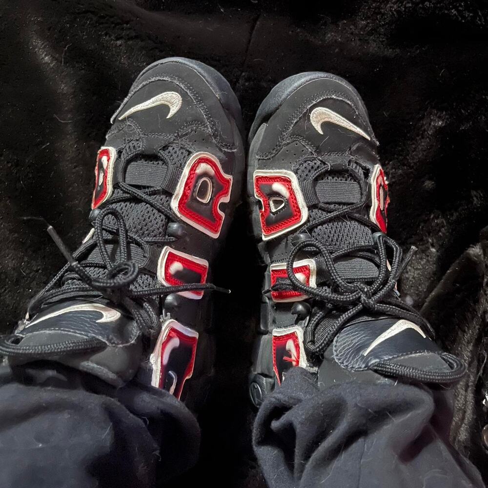 Kids nike air more uptempo sneakers
